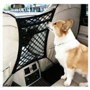 DYKESON Pet Barrier Dog Car Net Barrier with Auto Safety Mesh Organizer Baby Stretchable Storage Bag Universal for Cars, SUVs -Easy Install,Safer to Drive with Pets and Children, 3 Layer S